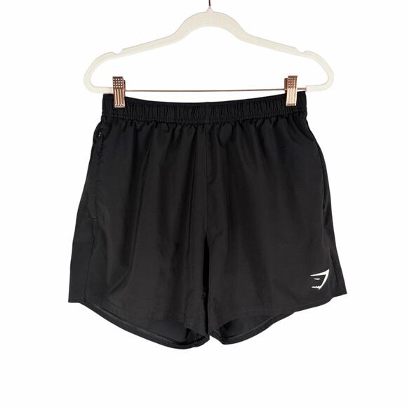 Gymshark Shorts Womens Medium Black Lightweight Training Gym Running 5" Inseam - Picture 1 of 5